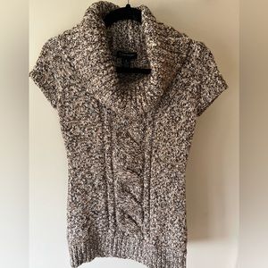 INC turtleneck scoop neck short sleeve sweater